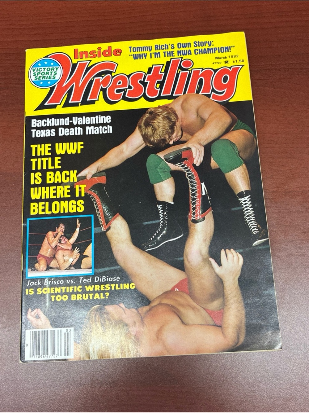 MARCH 1982 INSIDE WRESTLING magazine - BACKLUND - VALENTINE - Rowdy Roddy Piper